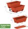 2PCS Raised Garden Bed 2 Tier Vertical Garden Planter Small Outdoor Freestanding Herb Garden Beds with Planter Tray for Outdoor Indoor Flowers Vegetables Plants, Brick Red